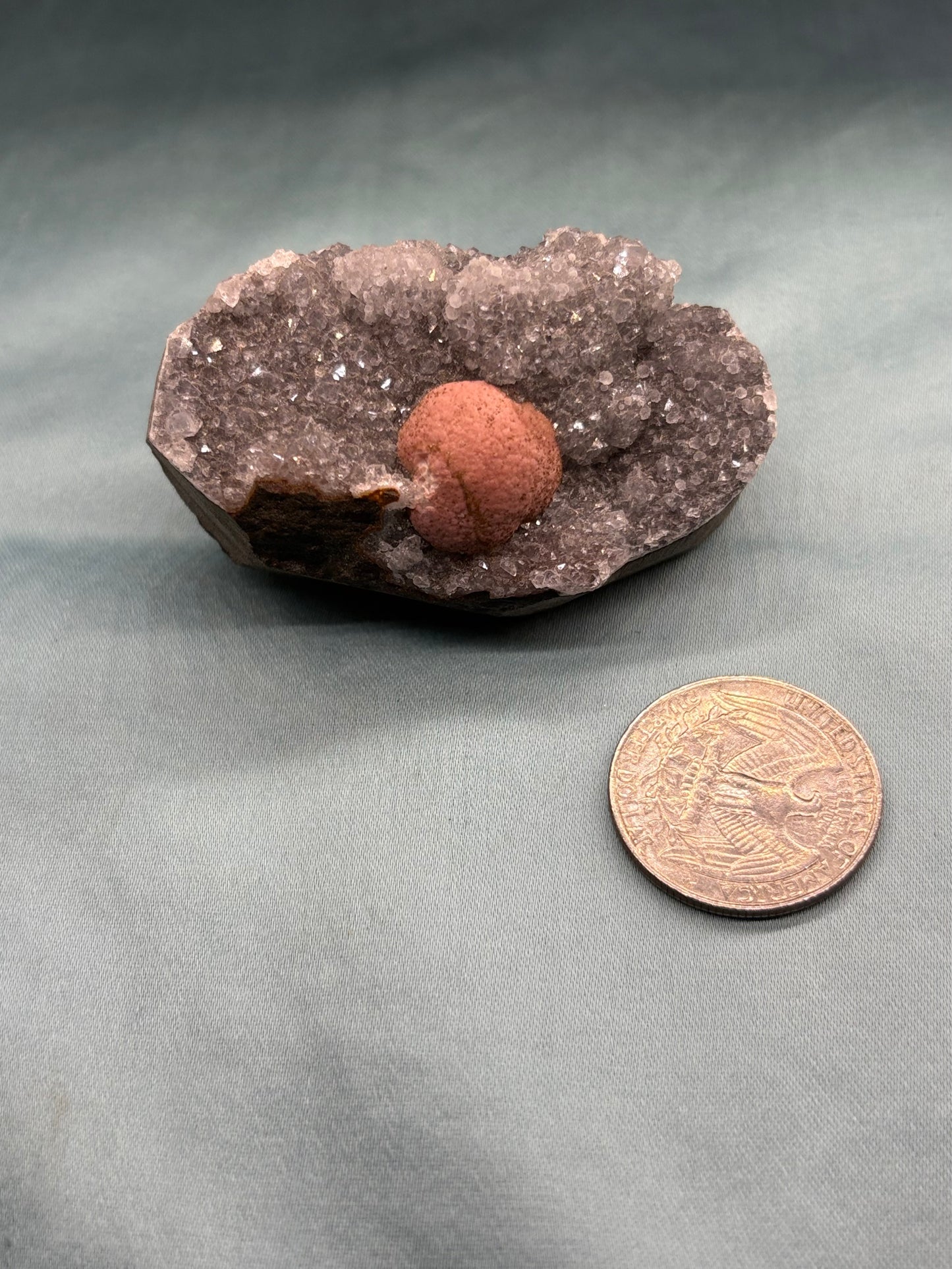 Fluorite on Chalcedony
