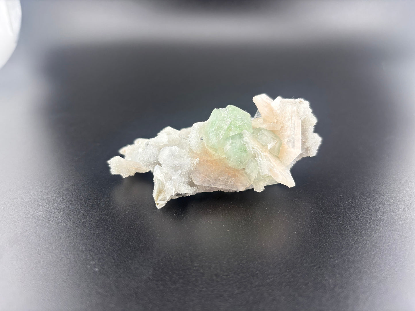 Stilbite with Apophyllite, chalcedony