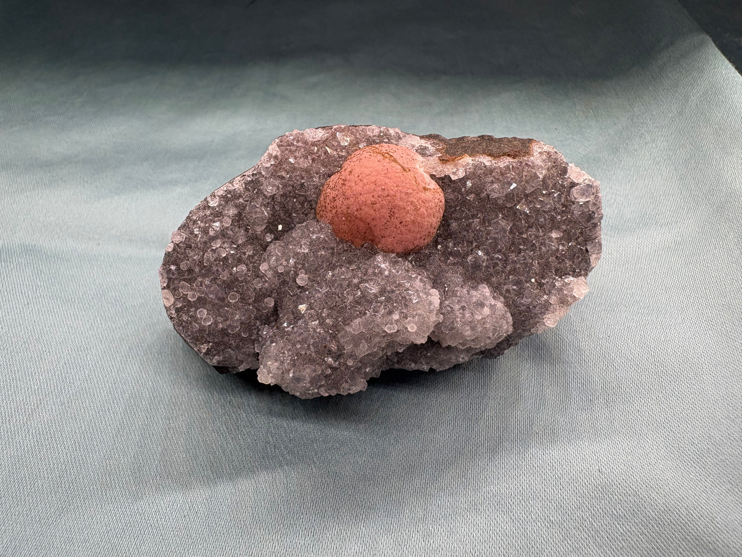 Fluorite on Chalcedony