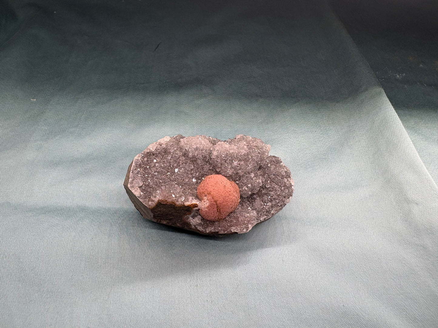 Fluorite on Chalcedony
