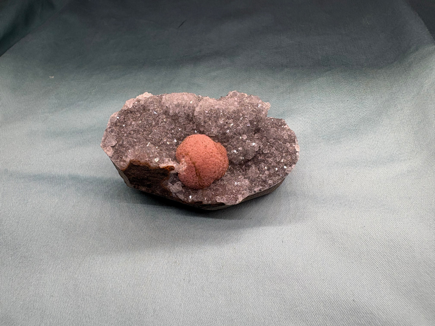 Fluorite on Chalcedony