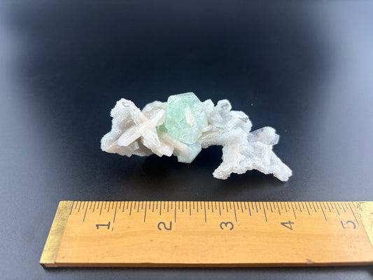 Stilbite with Apophyllite, chalcedony