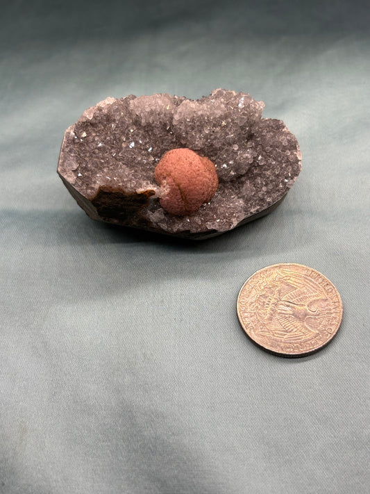 Fluorite on Chalcedony